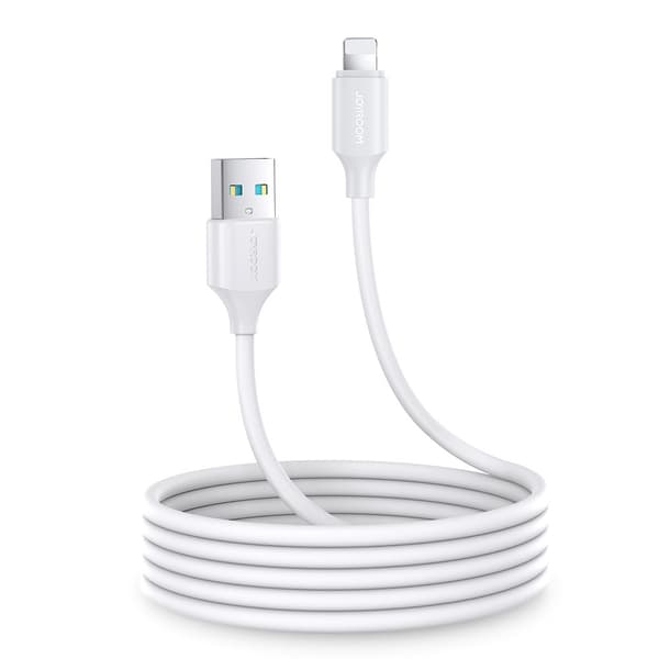 iPhone USB - Lightning 2.4A lade- og dataoverføringskabel 2m hvit