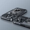 Miniatyrbillede 6 af 8: Taske til iPhone 14 Pro, pansret cover med stativ og ringholder, sort