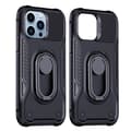 Miniatyrbillede 7 af 8: Taske til iPhone 14 Pro, pansret cover med stativ og ringholder, sort