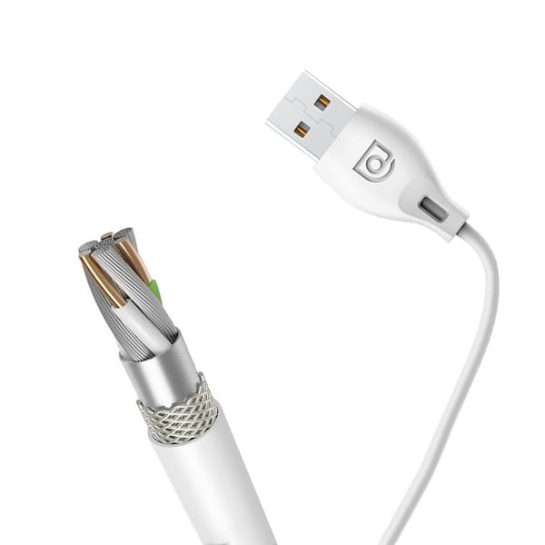 USB-kabel - USB-C 2.1A 1m hvit