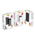 Miniatyrbillede 5 af 7: Rummelig 20000mAh powerbank med 3 indbyggede USB-C microUSB Lightning-kabler, hvid