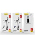 Miniatyrbilde 4 av 6: Kort flatkabel til iPhone USB-C - Lightning L10P PD 20W 23cm svart