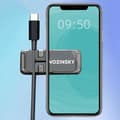 Miniatyrbillede 4 af 7: Selvklæbende magnetisk telefonholder med kabelorganisator, sort