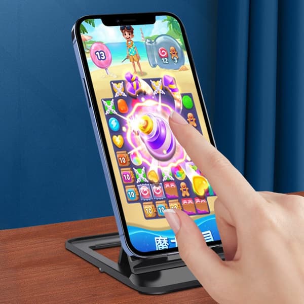 Stander til telefon, universal foldbar tablet, hvid