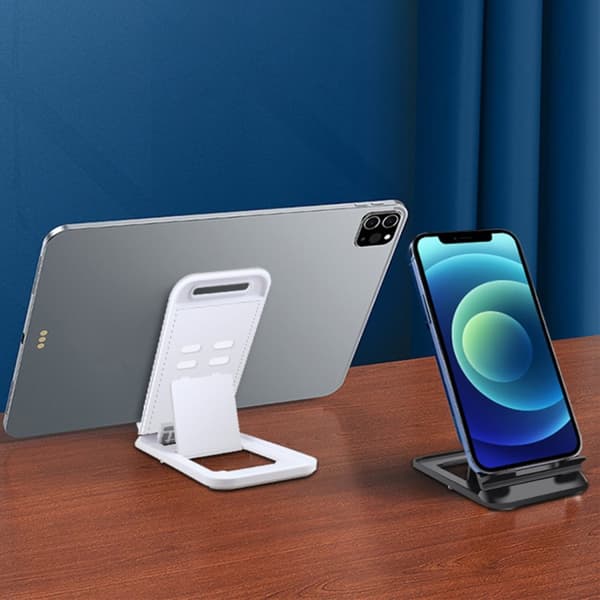 Stander til telefon, universal foldbar tablet, hvid