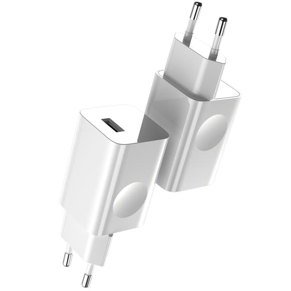 Seinälaturi, virtalähde USB Quick Charge 3.0 -kaapelille, valkoinen