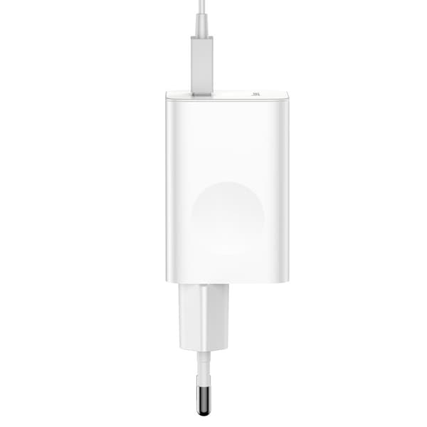 Seinälaturi, virtalähde USB Quick Charge 3.0 -kaapelille, valkoinen