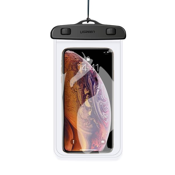Vanntett telefonveske med lanyard IPX8 opptil 30m svart