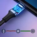 Miniatyrbilde 4 av 5: USB-C Strømforsyningskabel 100W Hurtiglading FCP 5A 3m grå