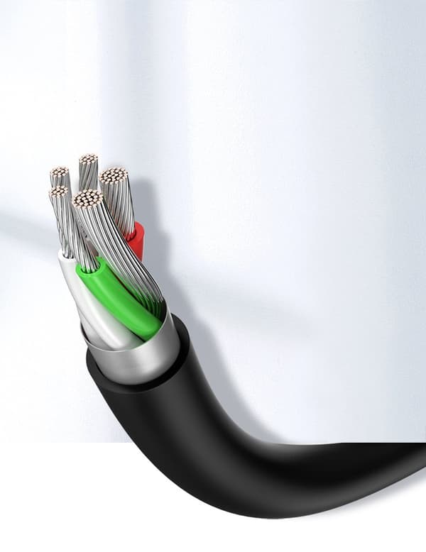 Kabel USB - USB-C 2A 2m sort