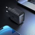 Miniatyrbilde 3 av 5: GaN USB-C 30W PD QC 3.0 AFC FCP vegglader sort