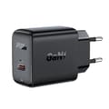 Miniatyrbilde 1 av 5: GaN USB-C 30W PD QC 3.0 AFC FCP vegglader sort