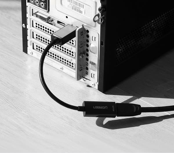Envejsadapter fra DisplayPort (han) til HDMI (hun) 1080P 60Hz 12bit sort