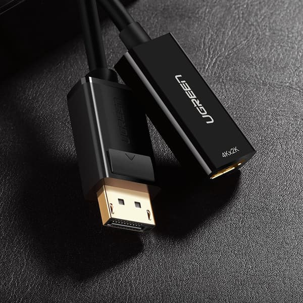 Envejsadapter fra DisplayPort (han) til HDMI (hun) 1080P 60Hz 12bit sort
