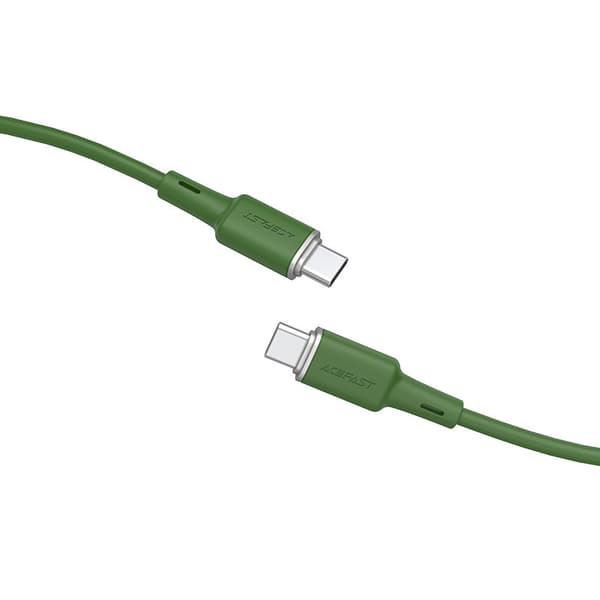 USB-C kabel 60W 20V 3A 1,2m olivengrøn