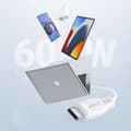 Miniatyrbilde 4 av 6: Telefonkabel USB-C 60W 20V 3A 1,2m hvit