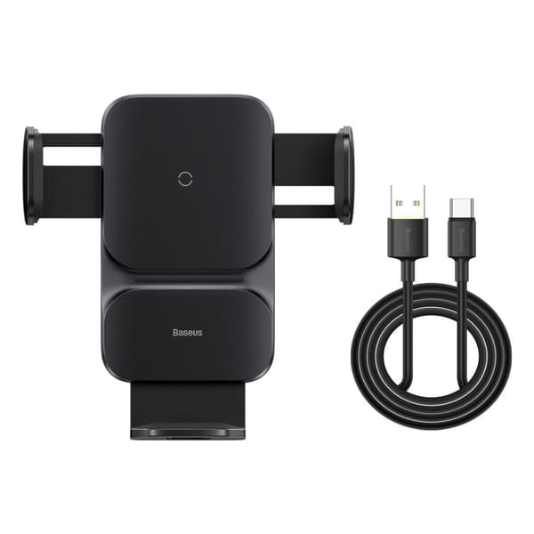 Induktiv billader + Wisdom grille telefonholder, svart