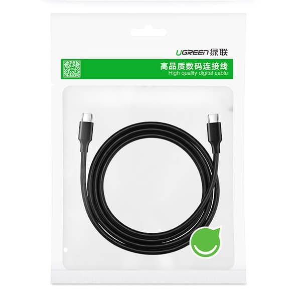USB-C kabel för laddning och dataöverföring 3A 1,5m svart