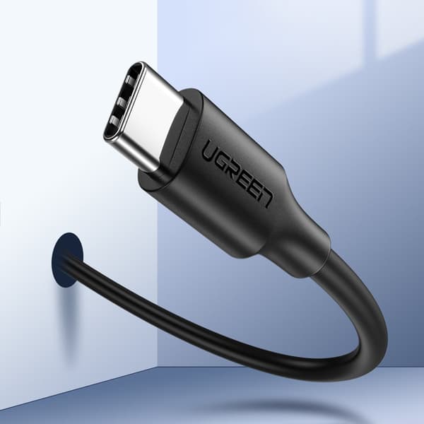 USB-C kabel för laddning och dataöverföring 3A 1,5m svart