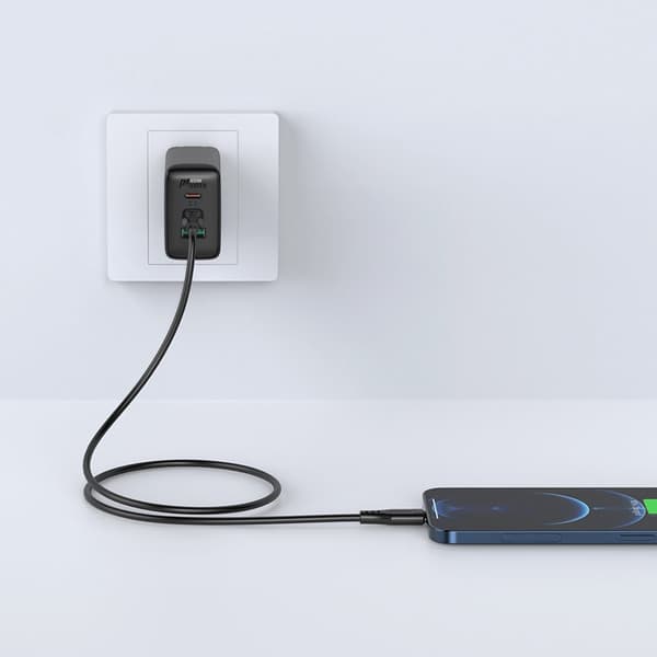 Kabelkabel till iPhone MFI USB-C - Lightning 30W 3A 1,2m vit