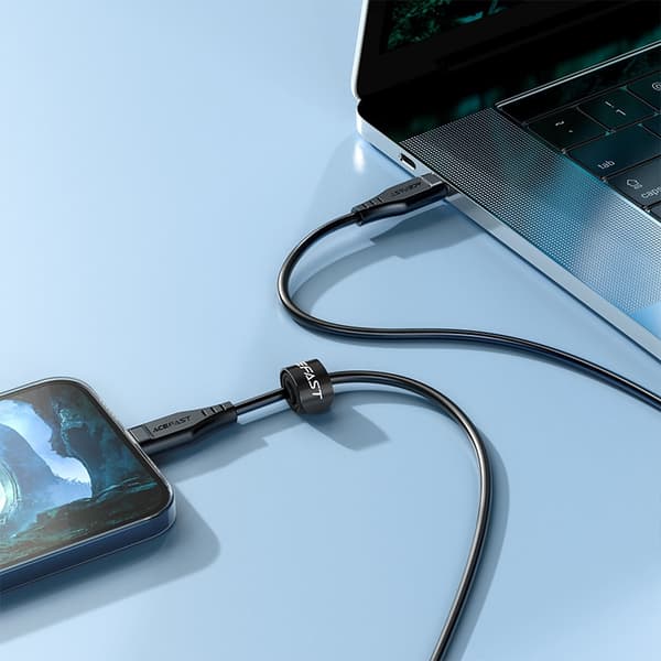 Kabelkabel till iPhone MFI USB-C - Lightning 30W 3A 1,2m vit