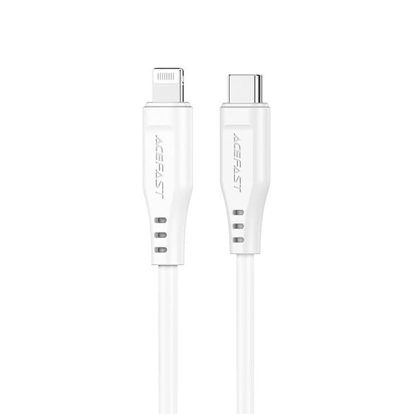 Kabelkabel till iPhone MFI USB-C - Lightning 30W 3A 1,2m vit