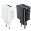 Miniatyrbilde 5 av 5: GaN nettverkslader 2x USB 18W QC 3.0 AFC FCP hvit