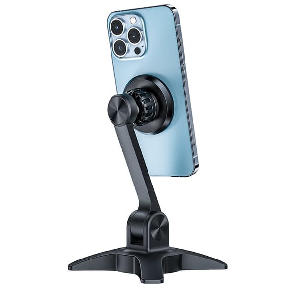 Stander, magnetisk telefonholder, sort