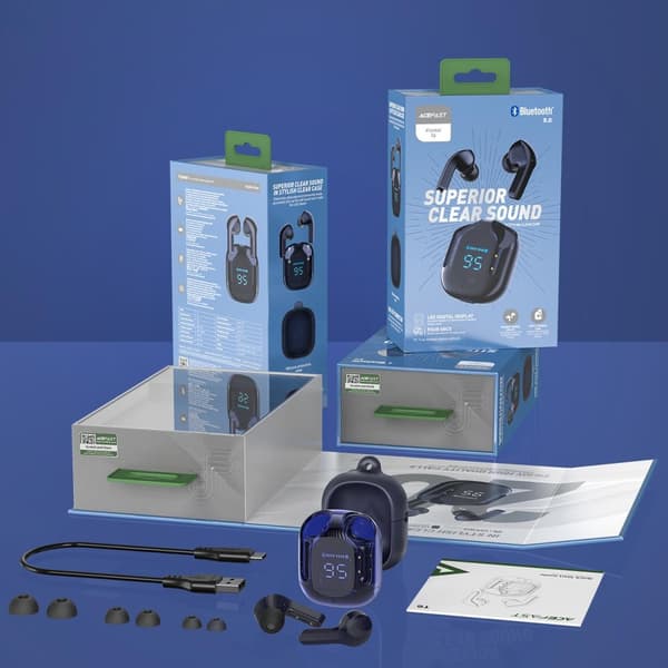 In-ear TWS langattomat Bluetooth-kuulokkeet, sininen