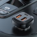 Miniatyrbillede 3 af 5: Biloplader 2x USB 1x USB-C 66W Strømforsyning QC 4.0 sort