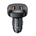 Miniatyrbillede 2 af 5: Biloplader 2x USB 1x USB-C 66W Strømforsyning QC 4.0 sort