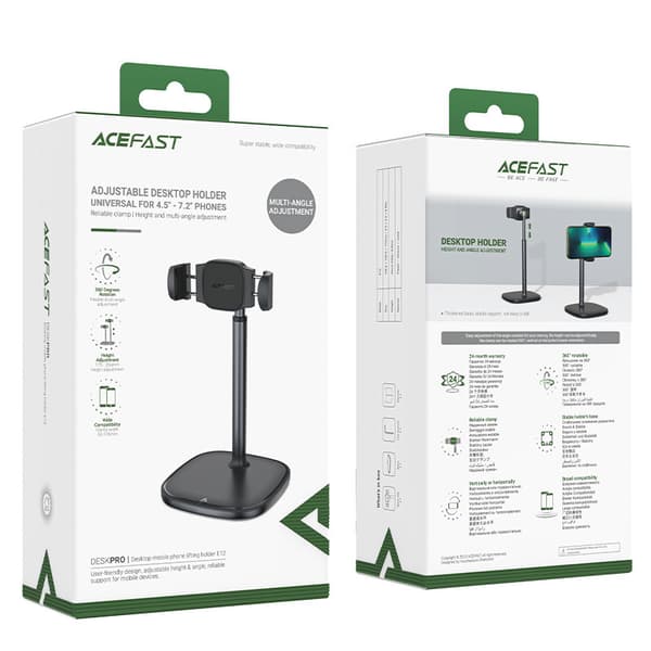 Stativ, teleskopholder, svart
