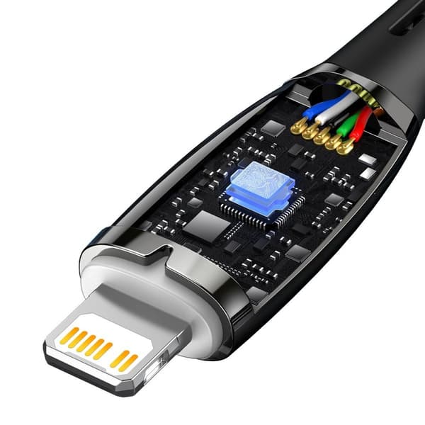 Kabel til hurtigopladning iPhone USB-C - Lightning 480Mb/s PD 20W 2m sort