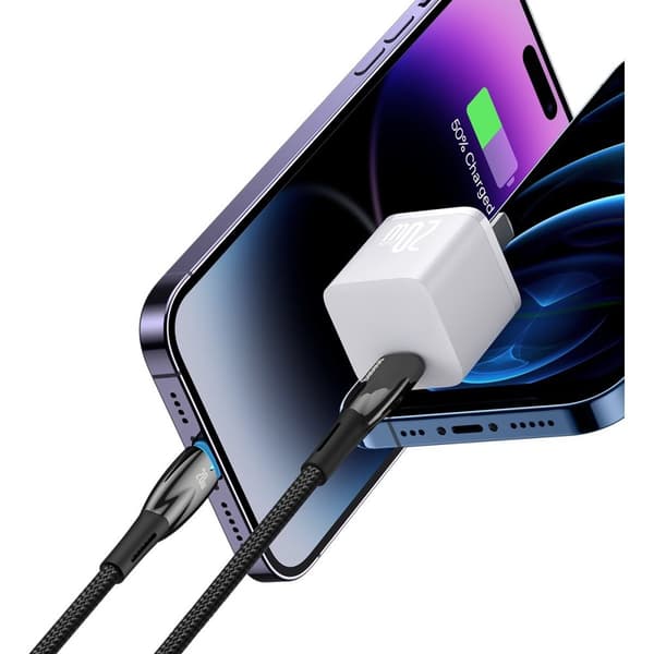 Kabel til hurtigopladning iPhone USB-C - Lightning 480Mb/s PD 20W 2m sort