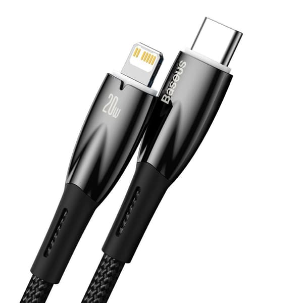 Kabel til hurtigopladning iPhone USB-C - Lightning 480Mb/s PD 20W 2m sort