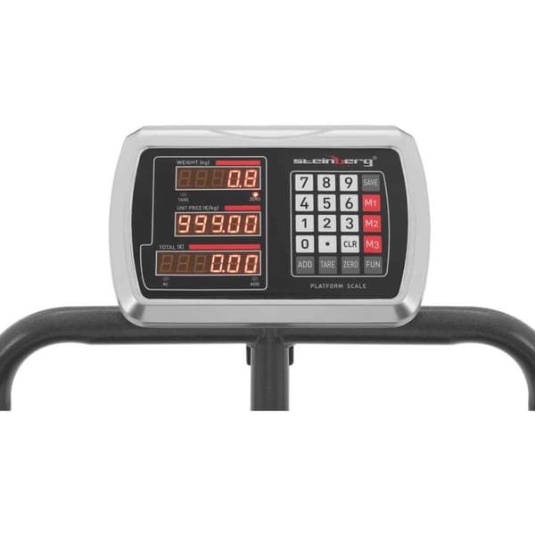 Teollinen tasovaaka pyörillä 600 kg / 100 g LCD