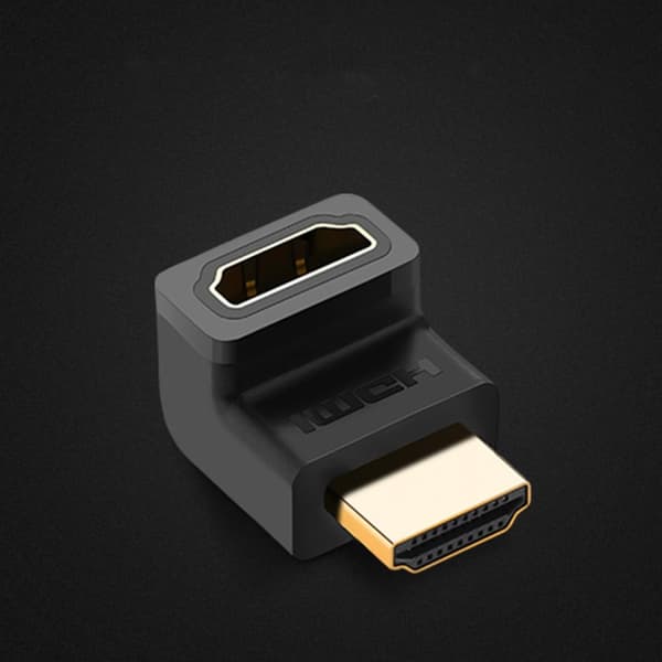 Vinkelstik adapter til HDMI stik sort