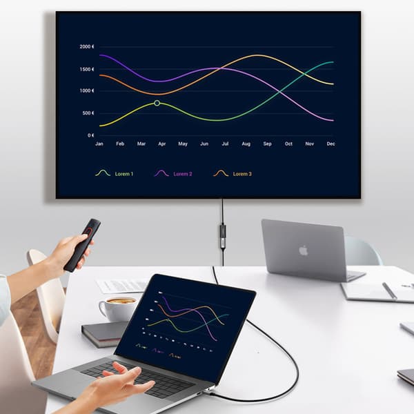 DisplayPort (han) - HDMI (hun) 4K 2K adapter sort