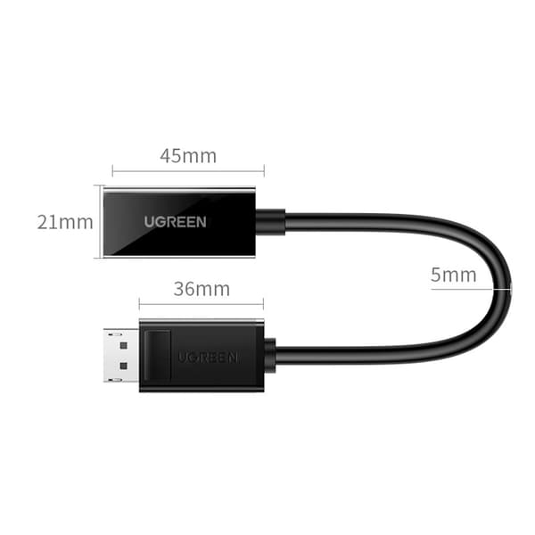 DisplayPort (han) - HDMI (hun) 4K 2K adapter sort