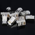 Miniatyrbillede 4 af 8: RJ45 stik til 8P8C UTP Cat parsnoet kabel. 6 sølv - SÆT med 10 stk.