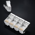 Miniatyrbillede 2 af 8: RJ45 stik til 8P8C UTP Cat parsnoet kabel. 6 sølv - SÆT med 10 stk.