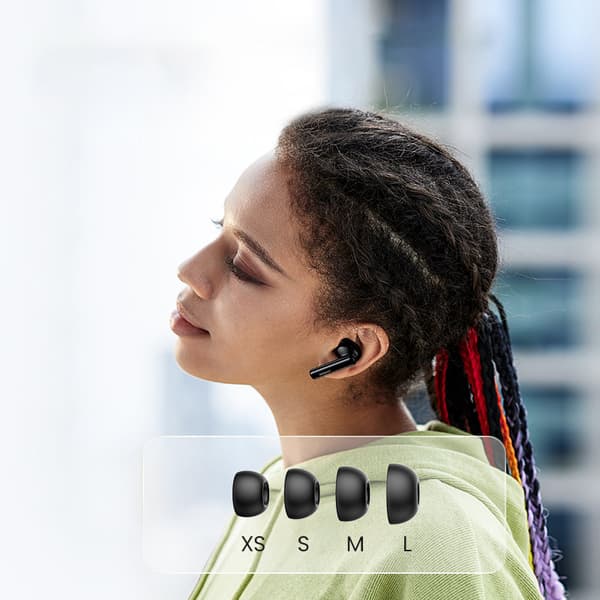 HiTune T3 TWS ANC WS106 trådløse Bluetooth-hodetelefoner, svarte