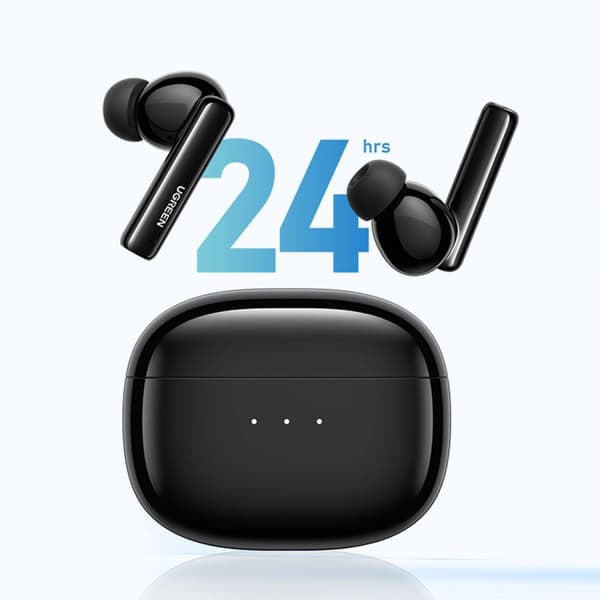 TWS ANC WS106 HiTune T3 trådløse Bluetooth-hodetelefoner hvite