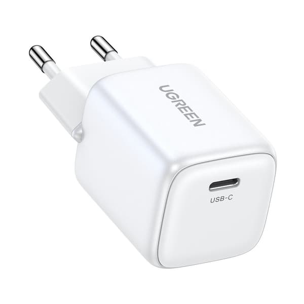 Hurtig GaN oplader 1x USB-C 20W PD Nexode Mini hvid