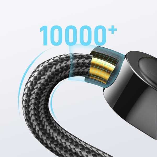 iPhone USB-C - Lightning kabel med display 20W 1,2 m sort