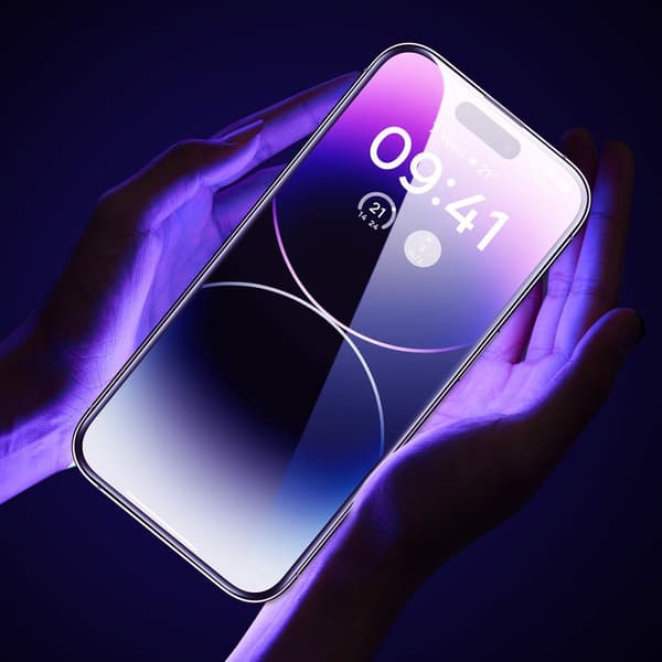 Fuldskærms hærdet glas til iPhone 14 Pro med 0,3 mm højttalercover