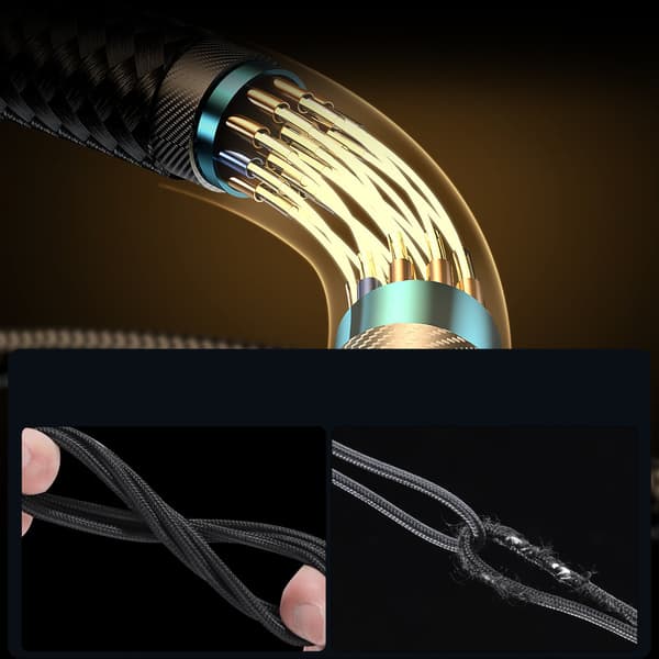 Vinklet USB-C - USB-kabel til hurtig opladning og dataoverførsel 3A 1,2m sort
