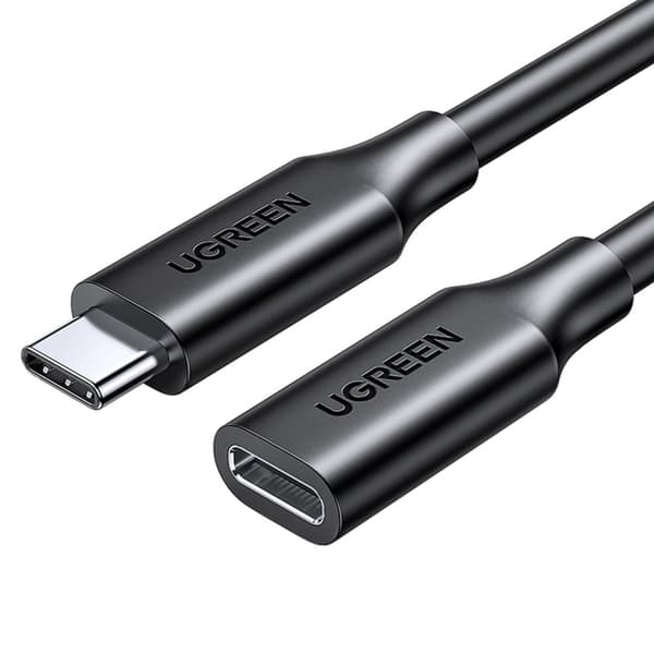 USB-C skjøtekabel 100W 10Gb/s 1m sort