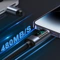 Miniatyrbild 3 av 6: Kabel för iPhone med LED Lightning-display - USB-A 2,4A 1,2m svart