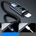 Miniatyrbild 4 av 6: Kabel för iPhone med LED Lightning-display - USB-A 2,4A 1,2m svart